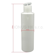 200 ml bílá lahev + uzávěr flip top