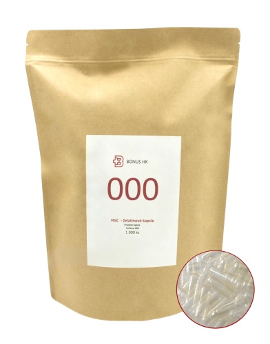 Prázdné želatinové kapsle 000 balení 1000ks