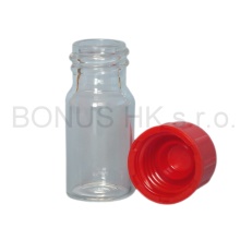 3 ml čirá lékovka + uzávěr s těsnicím kroužkem