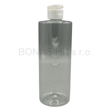 400 ml čirá lahvička + flip top plochý