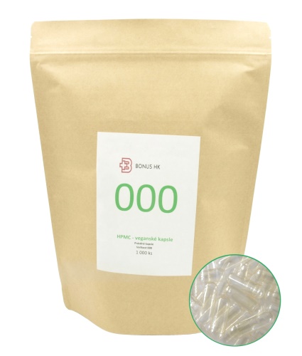 Prázdné celulozové kapsle 000 balení 1000ks