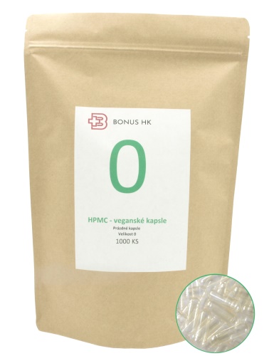 Prázdné celulózové kapsle 0 balení 1000 ks
