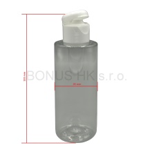 150 ml čirá lahvička + flip top oblý 