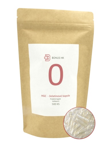 Prázdné želatinové kapsle 0 balení 500ks