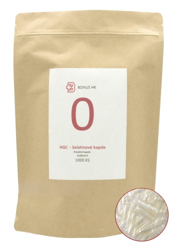 Prázdné želatinové kapsle 0 balení 1000ks