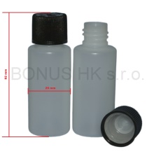 30 ml lahvička + uzávěr s dětskou pojistkou natur/černá
