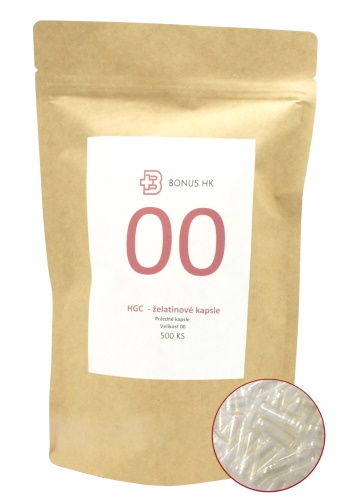 Prázdné želatinové kapsle 00 balení 500ks