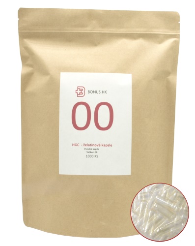Prázdné želatinové kapsle 00 balení 1000ks
