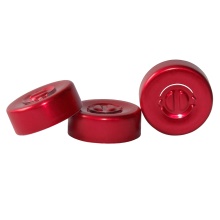 Al pertl D 20 mm, center tear-off, červený