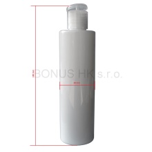 250 ml bílá lahvička + uzávěr flip top