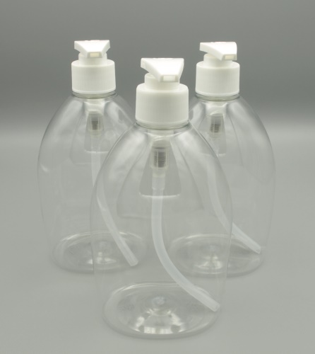 500ml čirá lahvička + bílá pumpička 3ks