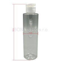 200 ml čirá lahvička + flip top plochý