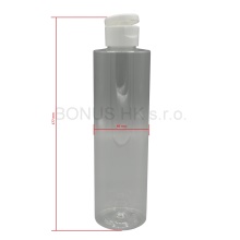 250 ml čirá lahvička + flip top plochý