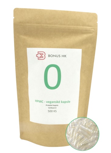 Prázdné celulózové kapsle 0 balení 500 ks