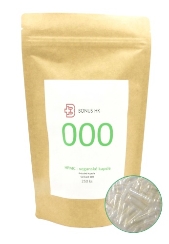 Prázdné celulozové kapsle 000 balení 250ks