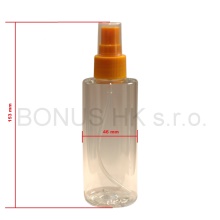150 ml čirá lahvička + oranžový rozprašovač