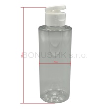 150 ml čirá lahvička + flip top plochý