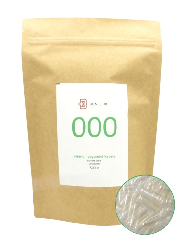 Prázdné celulozové kapsle 000 balení 500ks