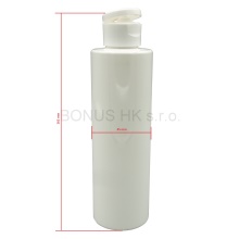 200 ml bílá lahvička + flip top plochý 