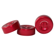 Al pertl D 20 mm, center tear-off, červený
