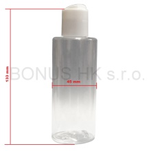 150 ml čirá lahev + uzávěr disk top 