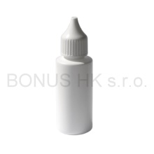 30ml bílá lahvička + kapací vložka + bílý uzávěr